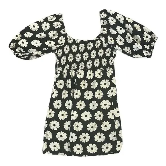 Billabong Hawaiian Dress Smocking Black Size Medium - Picture 2 of 4